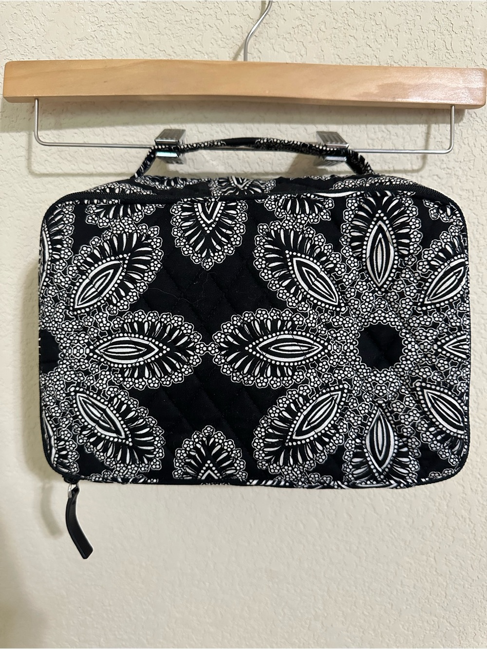 Vera Bradley Quilted Black and White Patterned makeup bag